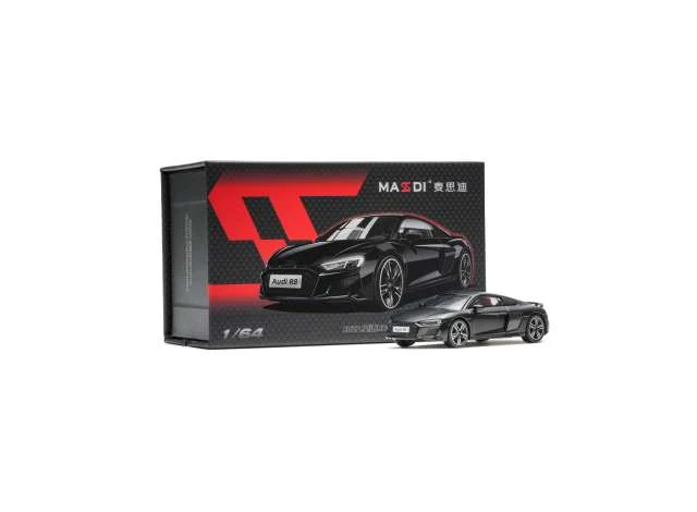 Massdi Audi R8 V10 Coupe Performance 2022 1:64 – Negro mate