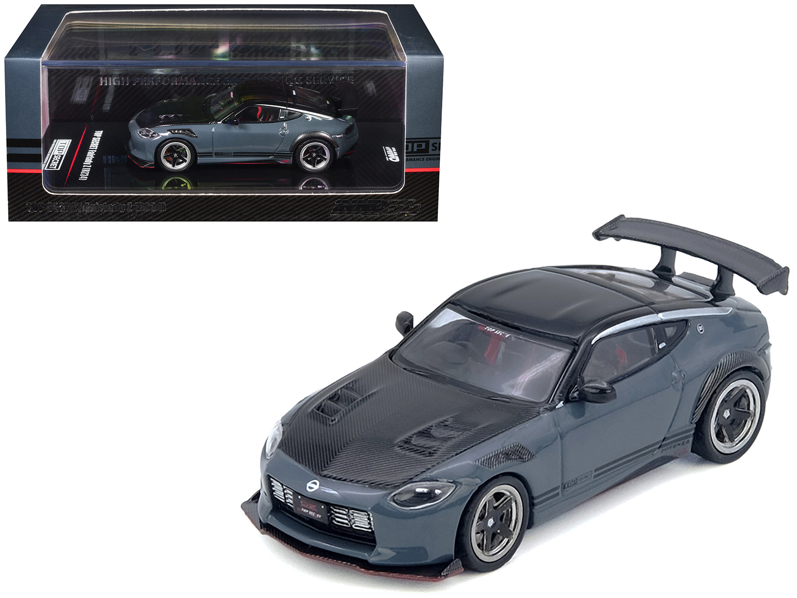 INNO64 1:64 Top Secret Fairlady Z RZ34 gris