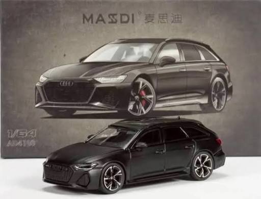 Massdi Audi RS 6 Avant - negro 1:64
