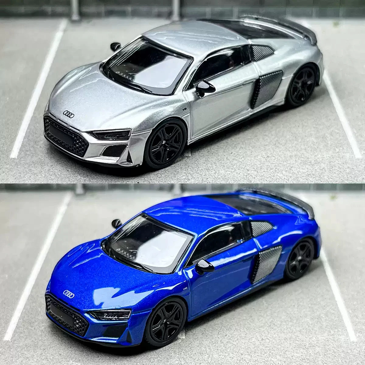 Massdi Audi R8 V10 Coupe Performance 2022 - plata 1:64