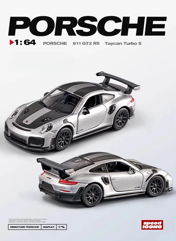Bburago Porsche GT2 RS 1:64 – Gris