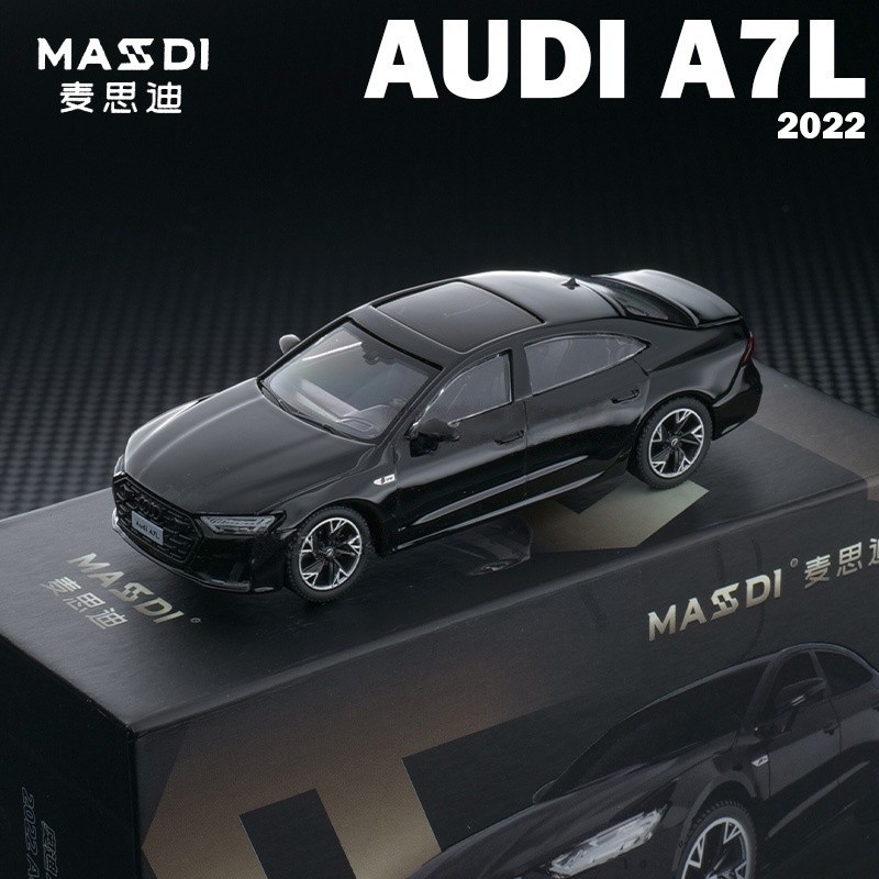 Massdi Audi A7L 2022 - negro 1:64